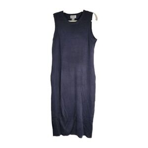 Adrianna Papell Grey Wool Maxi Sleeveless Dress Womens‎ Large